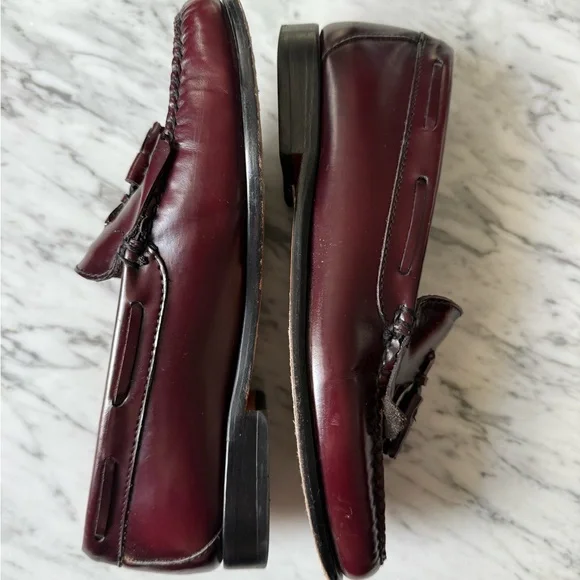 G.H. Bass & Co. Weejuns Women’s Leather Tassel Loafers in Burgundy Size 7.5 - Picture 3 of 5